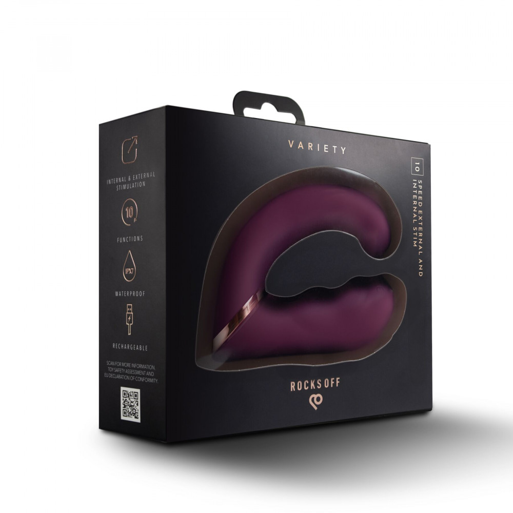 Стимулятор точки G - Вибратор Rocks Off Gemini Burgundy 9