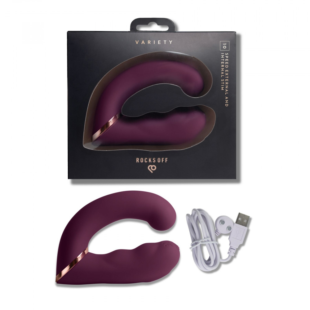 Стимулятор точки G - Вибратор Rocks Off Gemini Burgundy 8