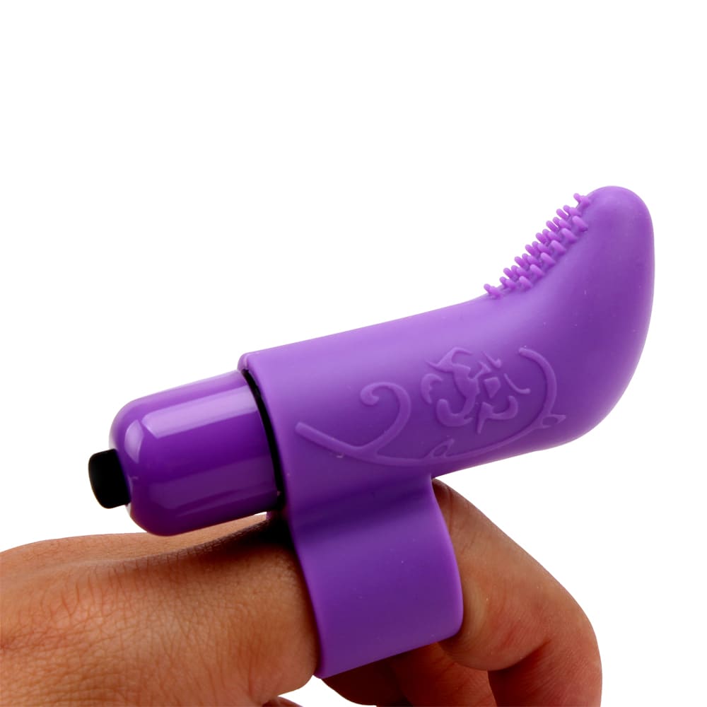Секс игрушки - Вибратор для клитора на палец Chisa Mis Sweet Finger Vibe с рельефом, фиолетовый 1