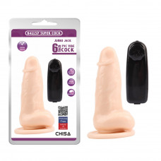 Вибратор реалистичный с мошонкой Chisa Ballsy Super Cock на присоске, телесный