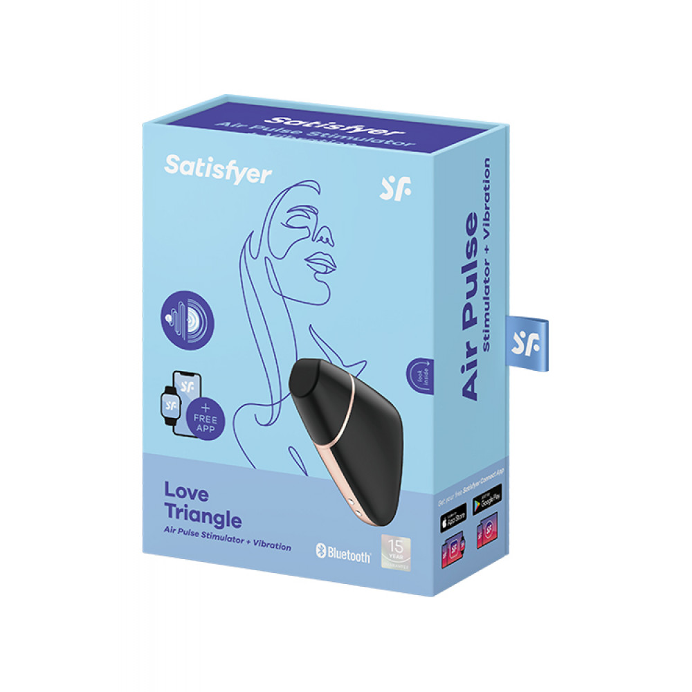 Клиторальный вибратор - Вакуумный стимулятор клитора SATISFYER LOVE TRIANGLE BLACK 3