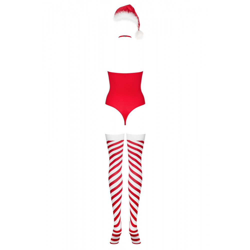 Эротическое белье - Боди Obsessive Kissmas teddy red L/XL (мятая упаковка!!!) 4