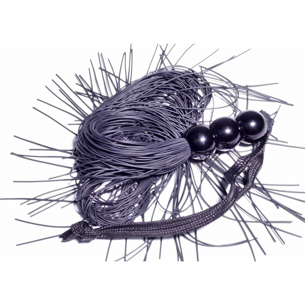 Электростимуляторы - Силиконовый флогер ( длина 26 см ) Fetish Boss Series - Silicone Whip Black 10