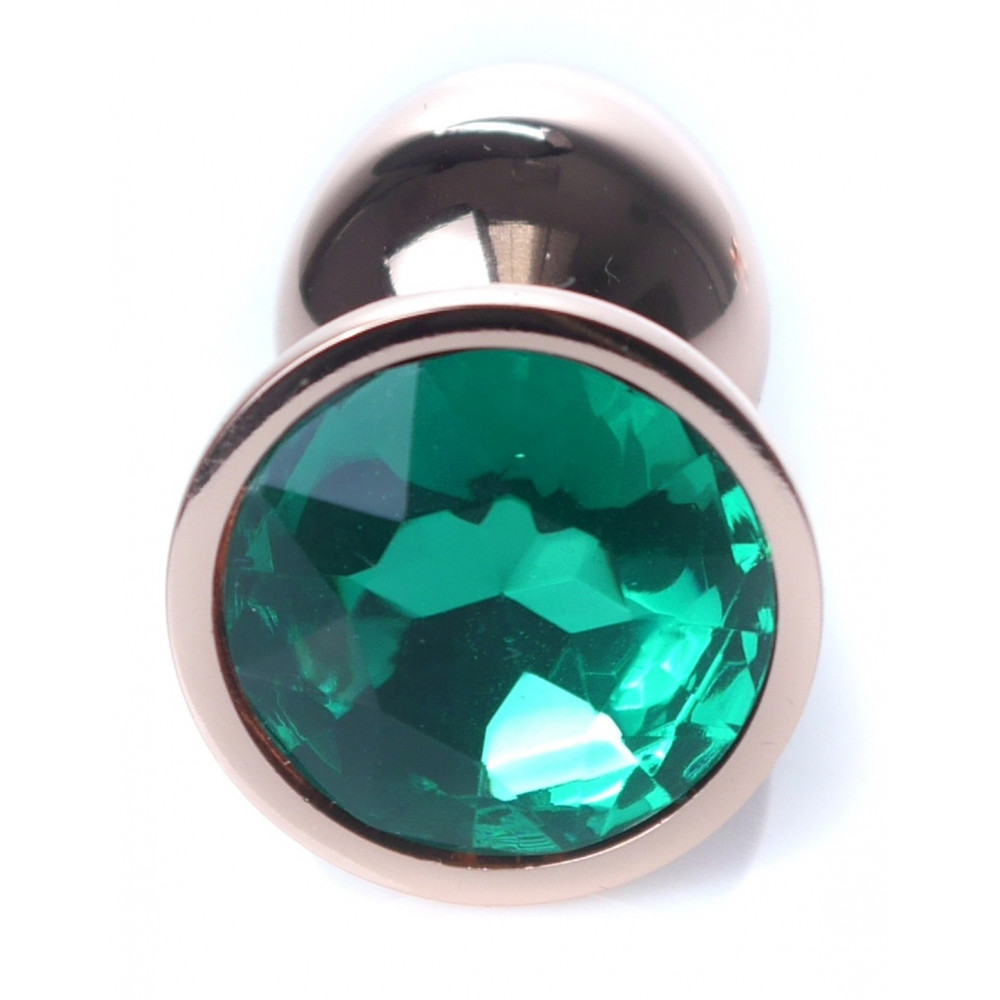Анальные игрушки - Анальная пробка Boss Series - Jewellery Red Gold PLUG Green S, BS6400115 7