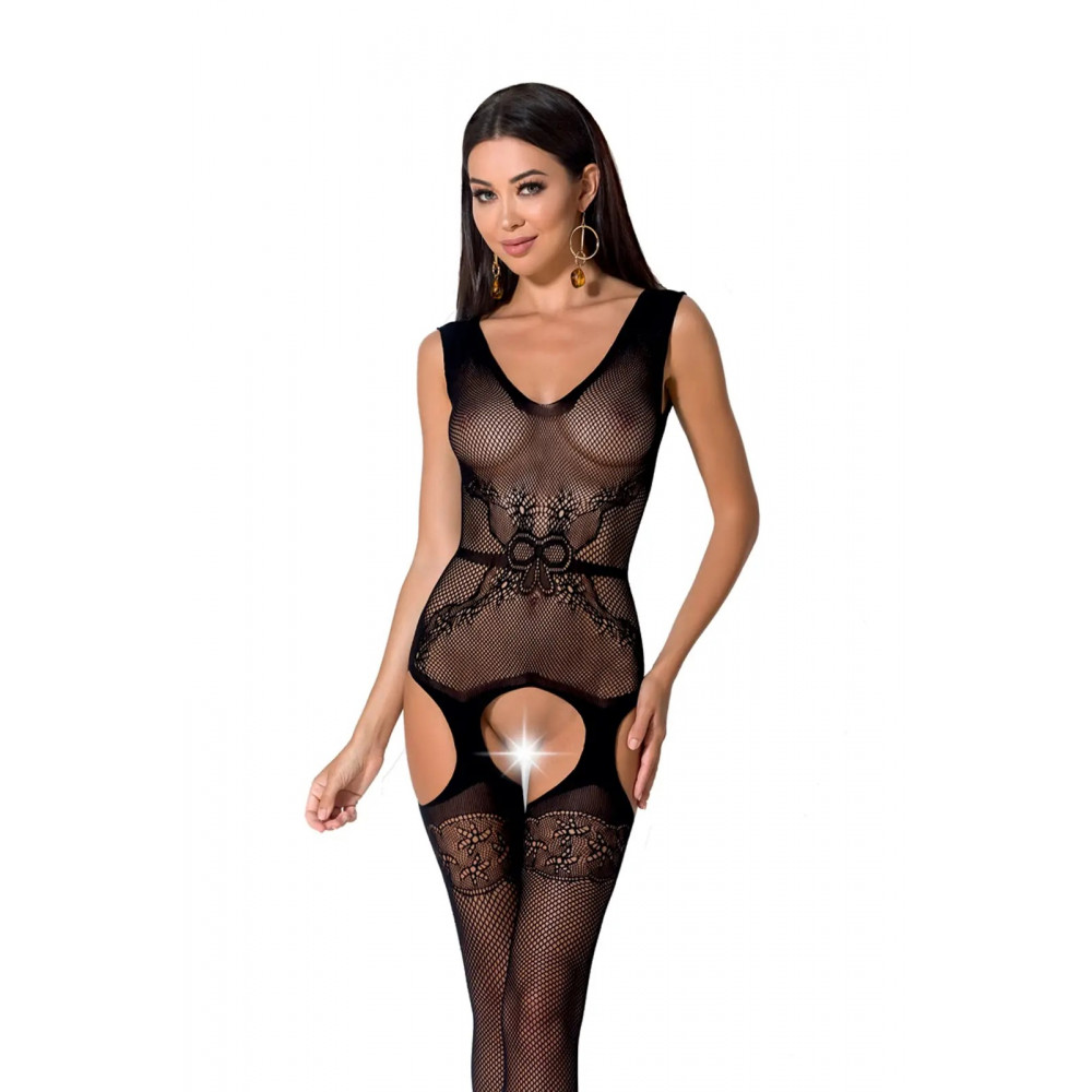 Эротическое белье - Бодистокинг BS062 black Passion, с открытым доступом, черный, S/L