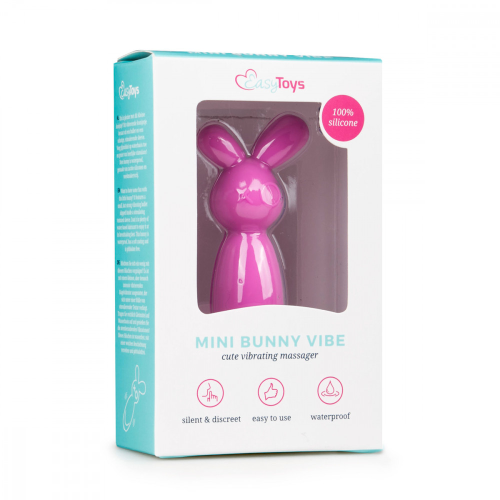 Клиторальный вибратор - ET103PNK Мини-вибратор для клитора Vibrating Mini Bunny, 8 см х 2 см 3