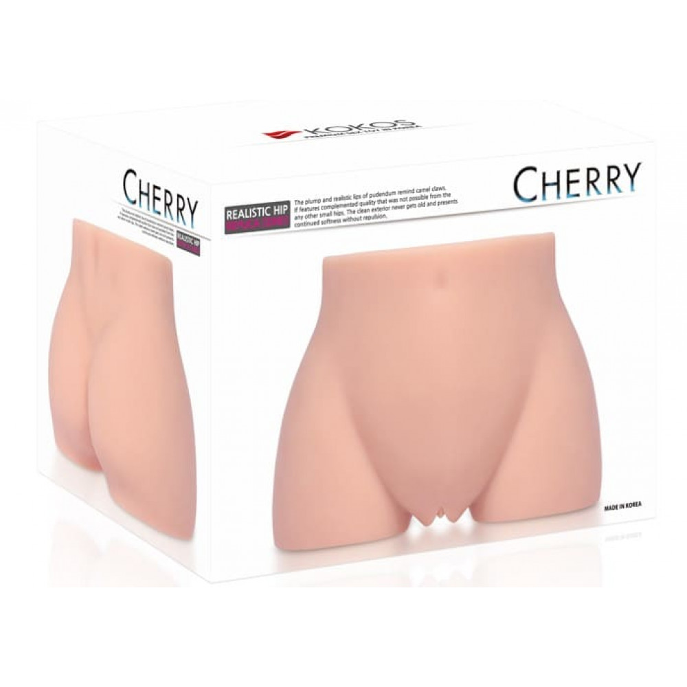 Мастурбаторы с вибрацией - Мастурбатор полуторс Kokos Cherry,два входа: вагина и попка с вибрацией 6