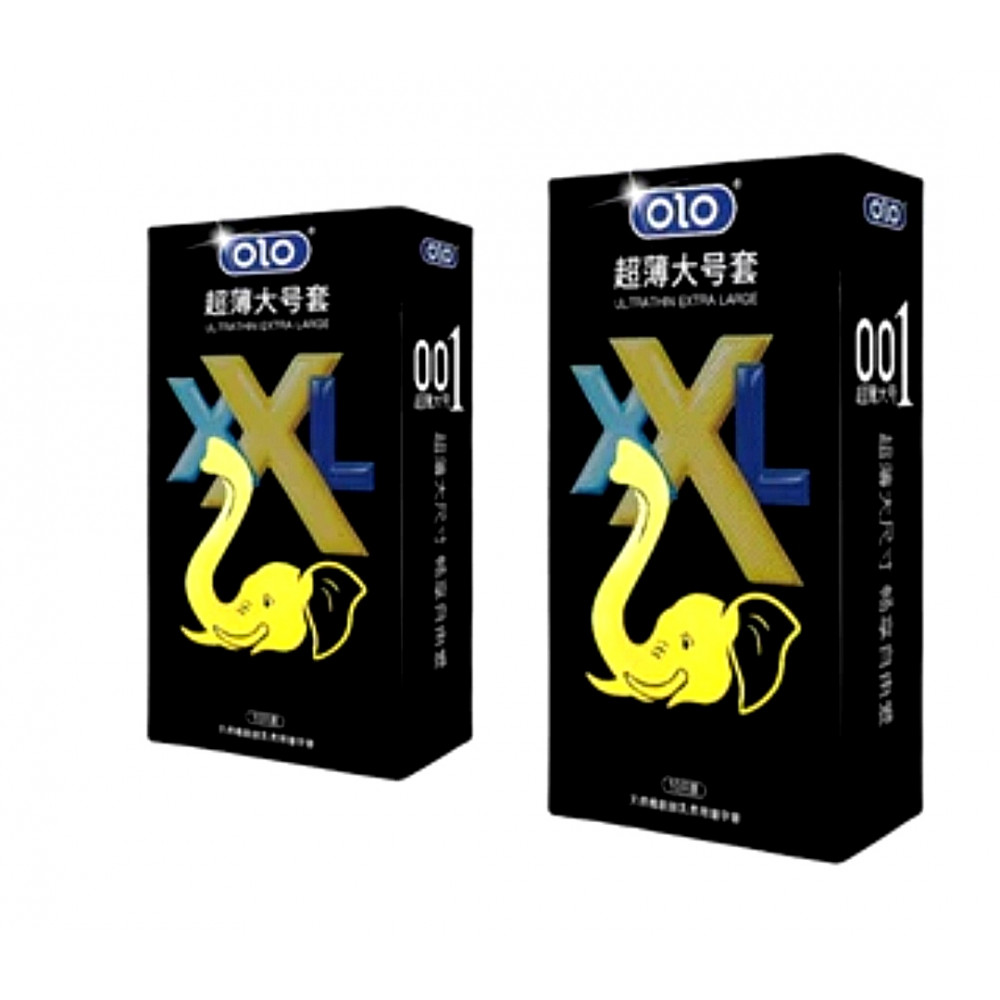 Лубриканты - Презервативы ультра тонкие OLO с гиалуроновой кислотой XXL (цена за 10 шт. в упаковке)