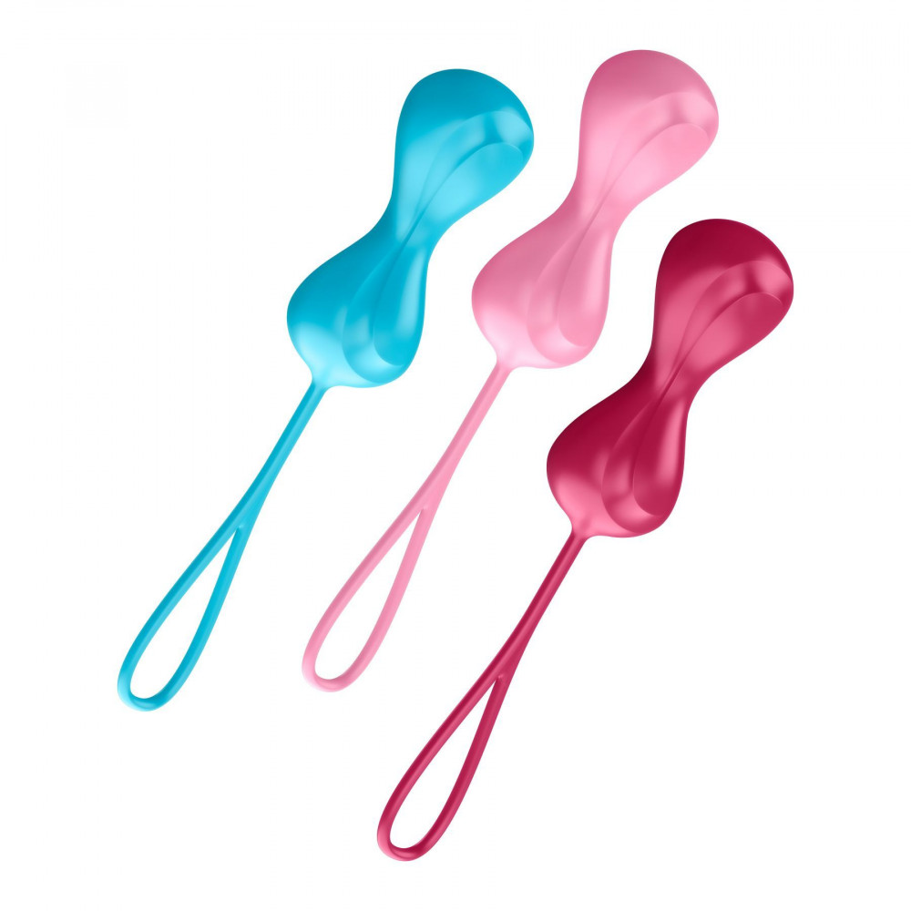 Вагинальные шарики - Вагинальные шарики Satisfyer Power Balls (3 пары), диаметр 3,4см, масса 60-76-92г, с шариком внутри