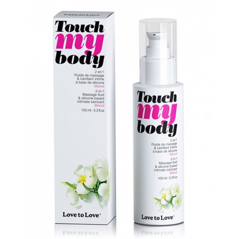 Массажные гели - Массажный гель и смазка 2-в-1 Love To Love TOUCH MY BODY Monoi (100 мл) увлажняющий 1