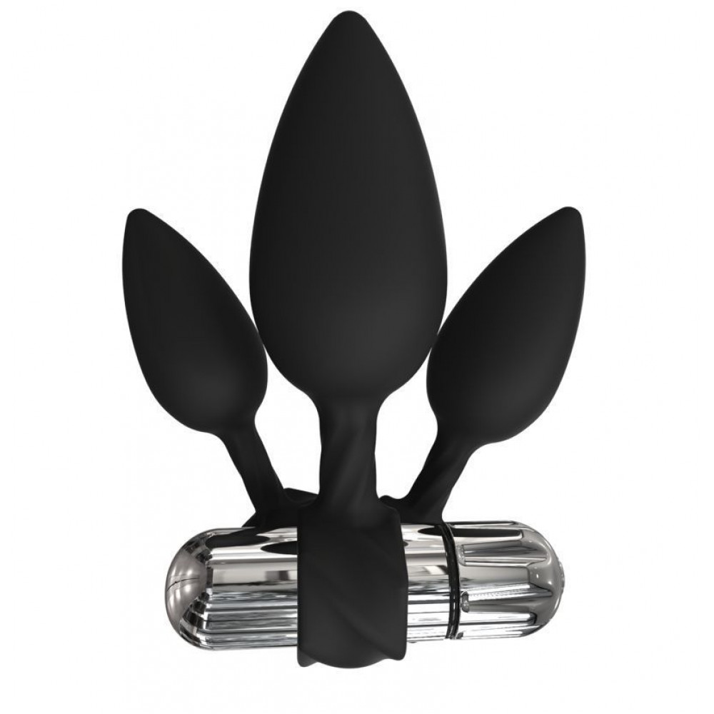 Наборы анальных пробок - Набор анальных вибропробок Bathmate Anal Training Plugs VIBE, диаметр 2,5см - 3,1см - 3,8см 4