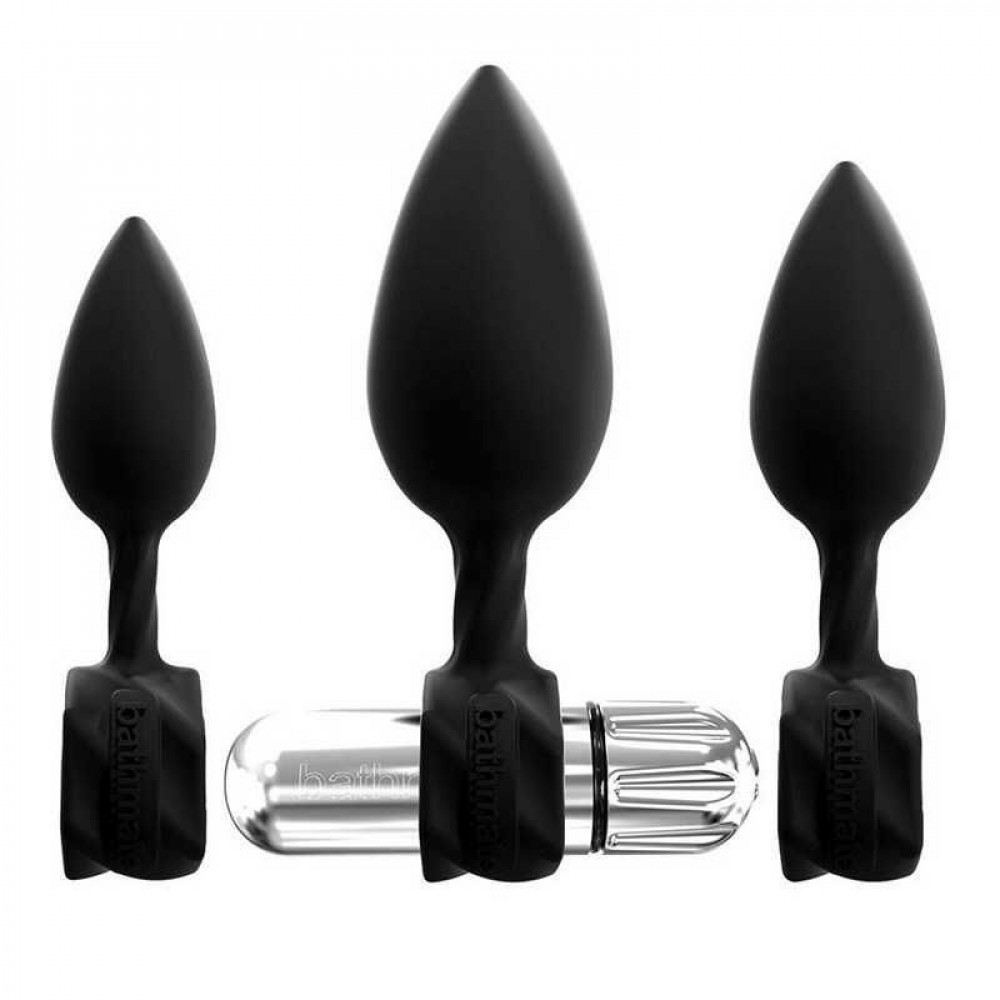 Наборы анальных пробок - Набор анальных вибропробок Bathmate Anal Training Plugs VIBE, диаметр 2,5см - 3,1см - 3,8см