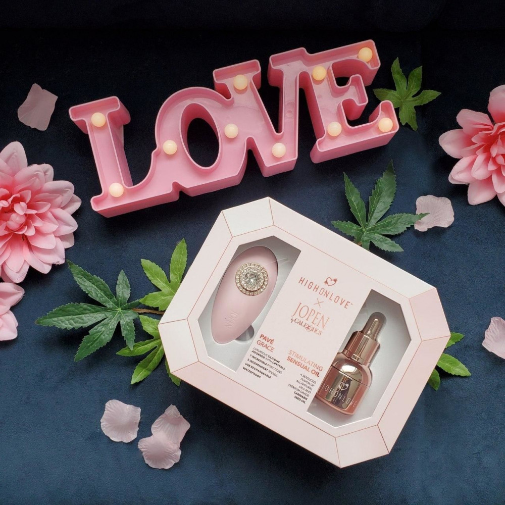 Подарочные наборы - Подарочный набор HighOnLove & JOPEN: Objects of Desire (капли для клитора и вибратор с кристаллами) 2