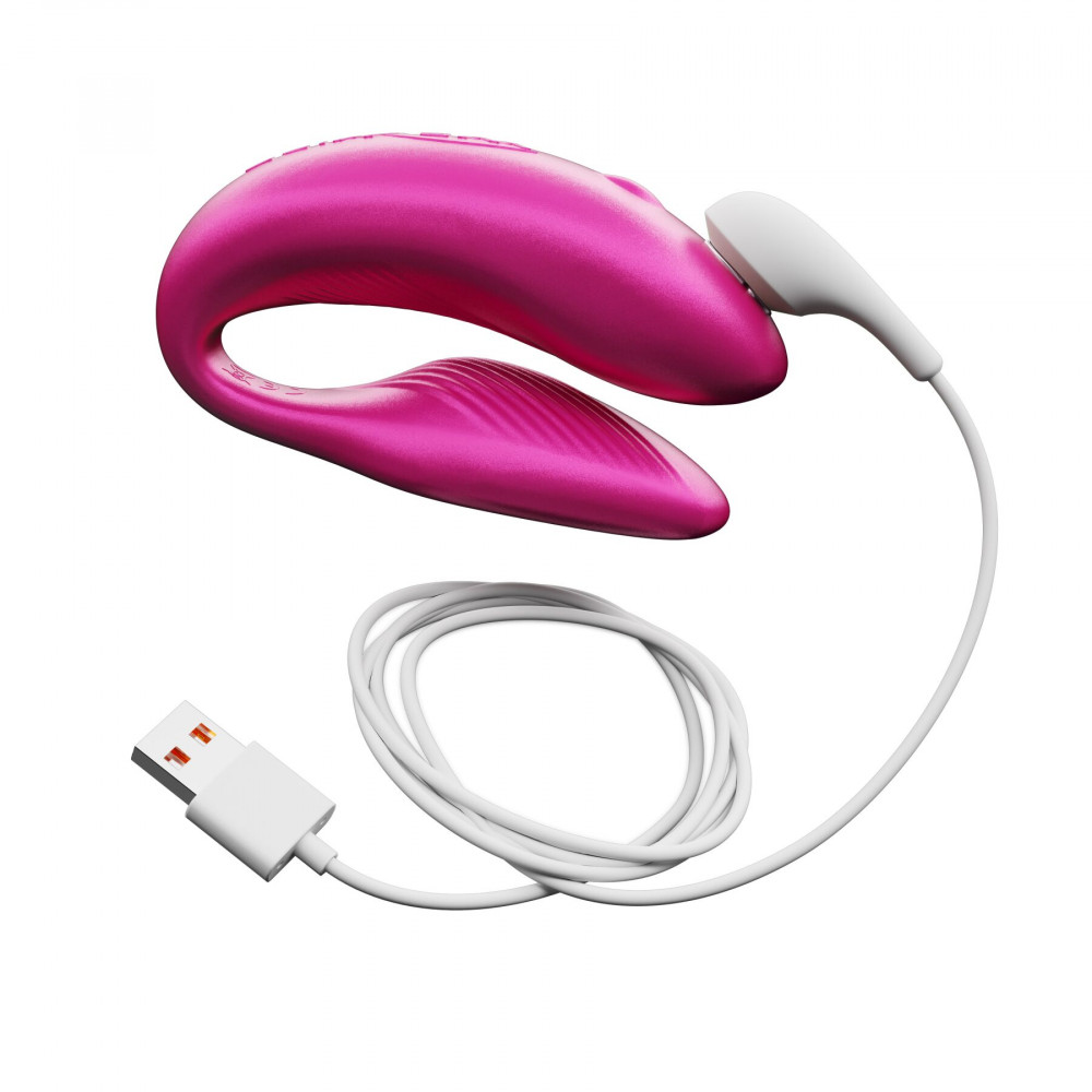 Вибраторы для пар - Смарт-вибратор для пар We-Vibe Chorus Cosmic Pink, сенсорное управление вибрациями сжатием пульта 9