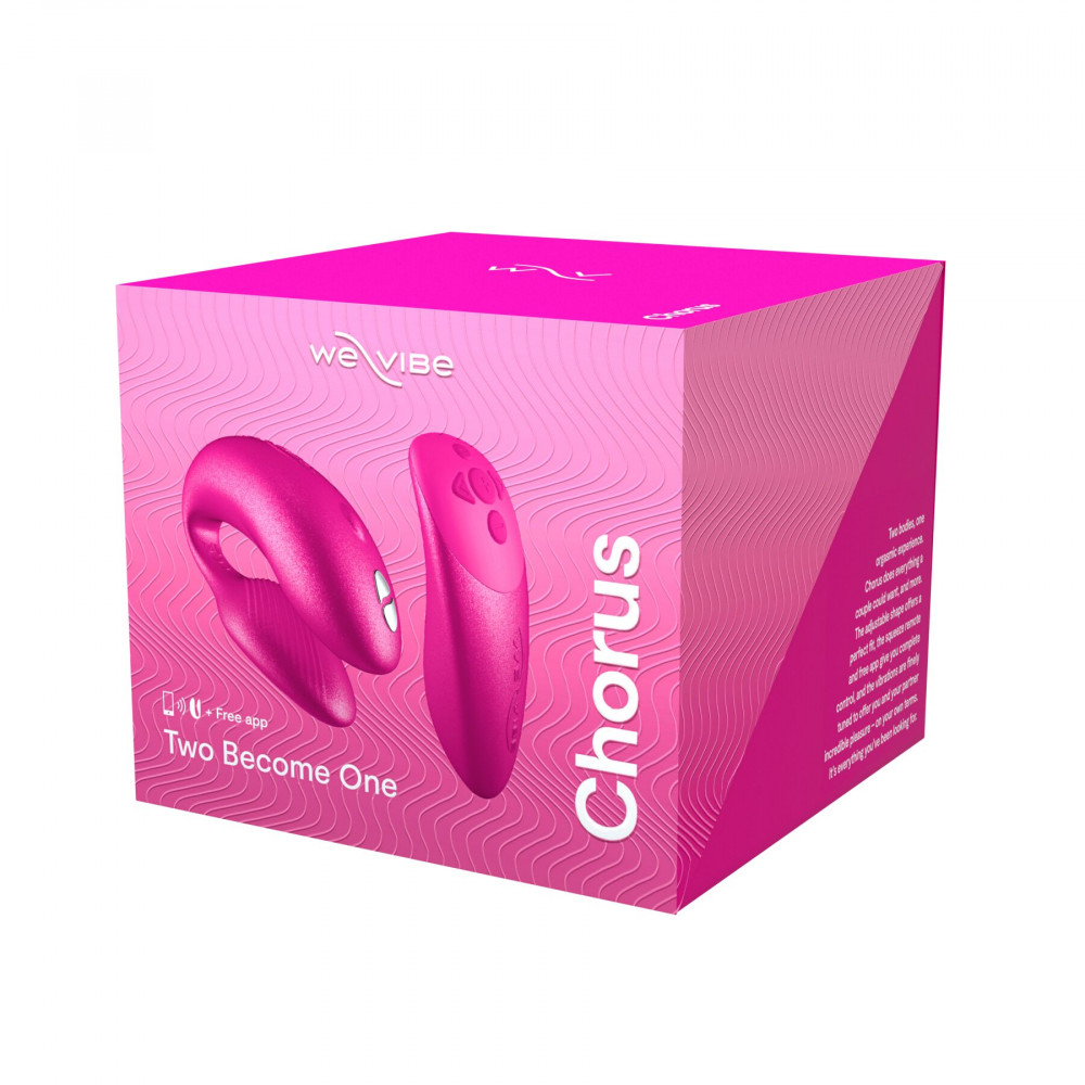 Вибраторы для пар - Смарт-вибратор для пар We-Vibe Chorus Cosmic Pink, сенсорное управление вибрациями сжатием пульта 3