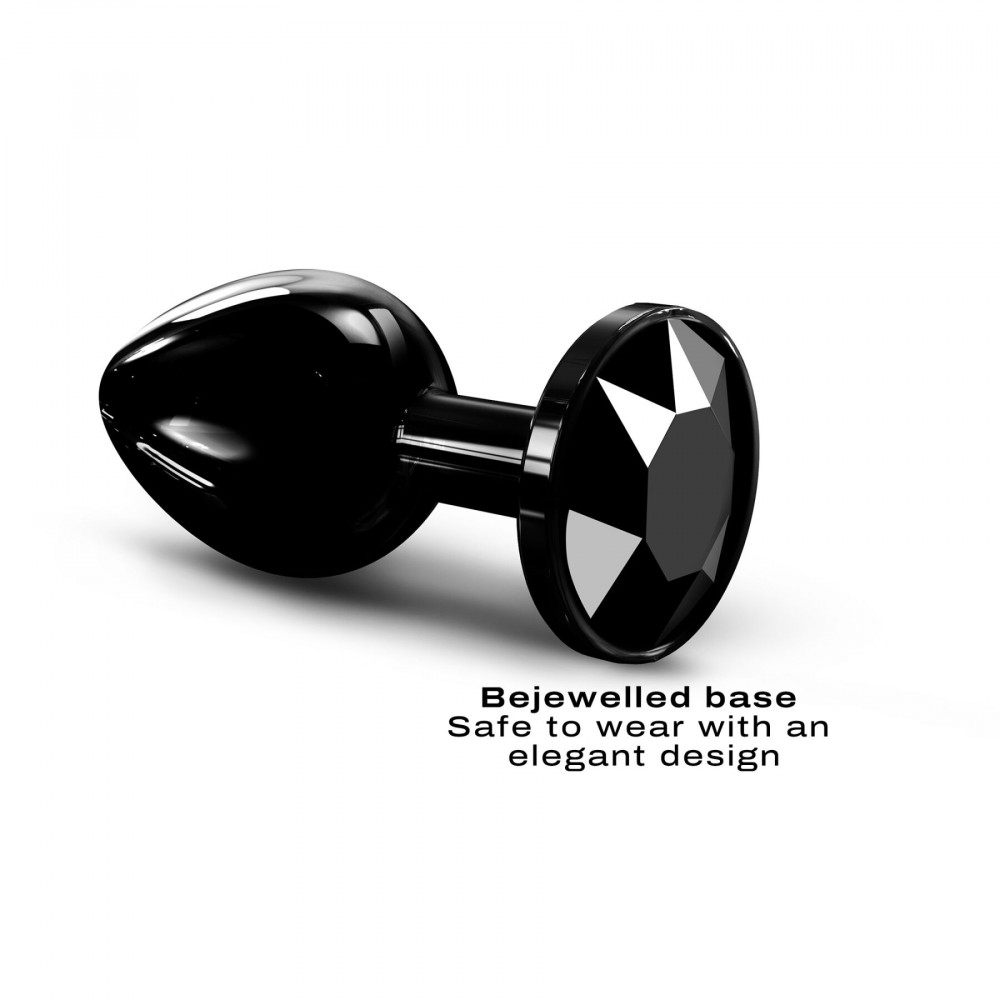 Анальная пробка - Металлическая анальная пробка с кристаллом Dorcel Diamond Plug Black M 7