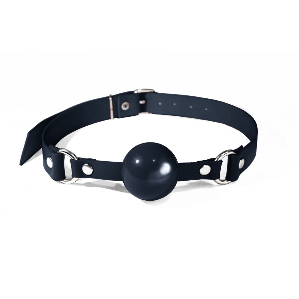 Кляп - Кляп силиконовый Feral Feelings Silicon Ball Gag Black/Black, черный ремень, черный шарик