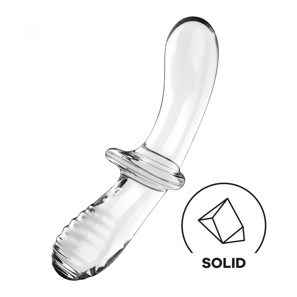 Дилдо - Стеклянный дилдо Satisfyer Double Crystal (Transparent)