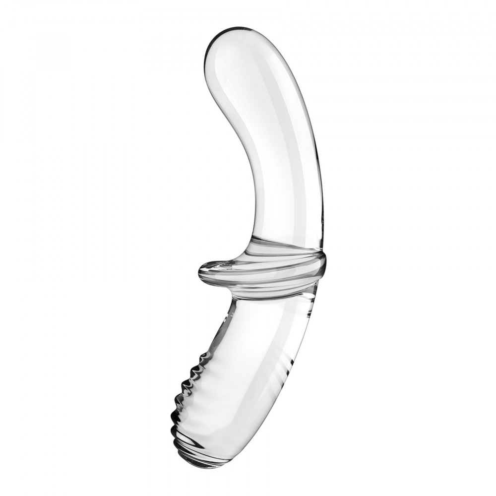 Дилдо - Стеклянный дилдо Satisfyer Double Crystal (Transparent) 3
