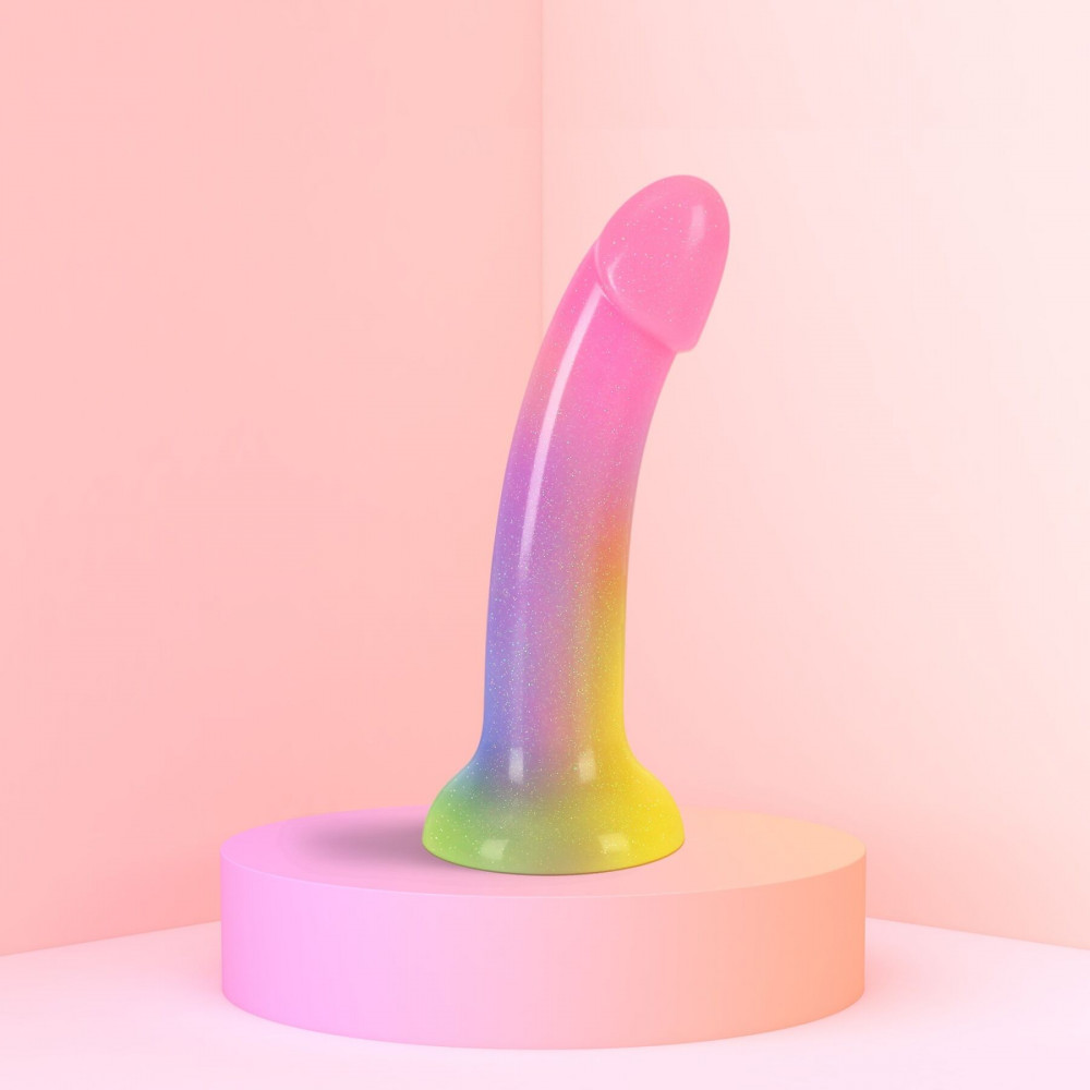 Дилдо - Дилдо с градиентом и блестками Love To Love Dildolls — Stargazer, ультрамягкий 3