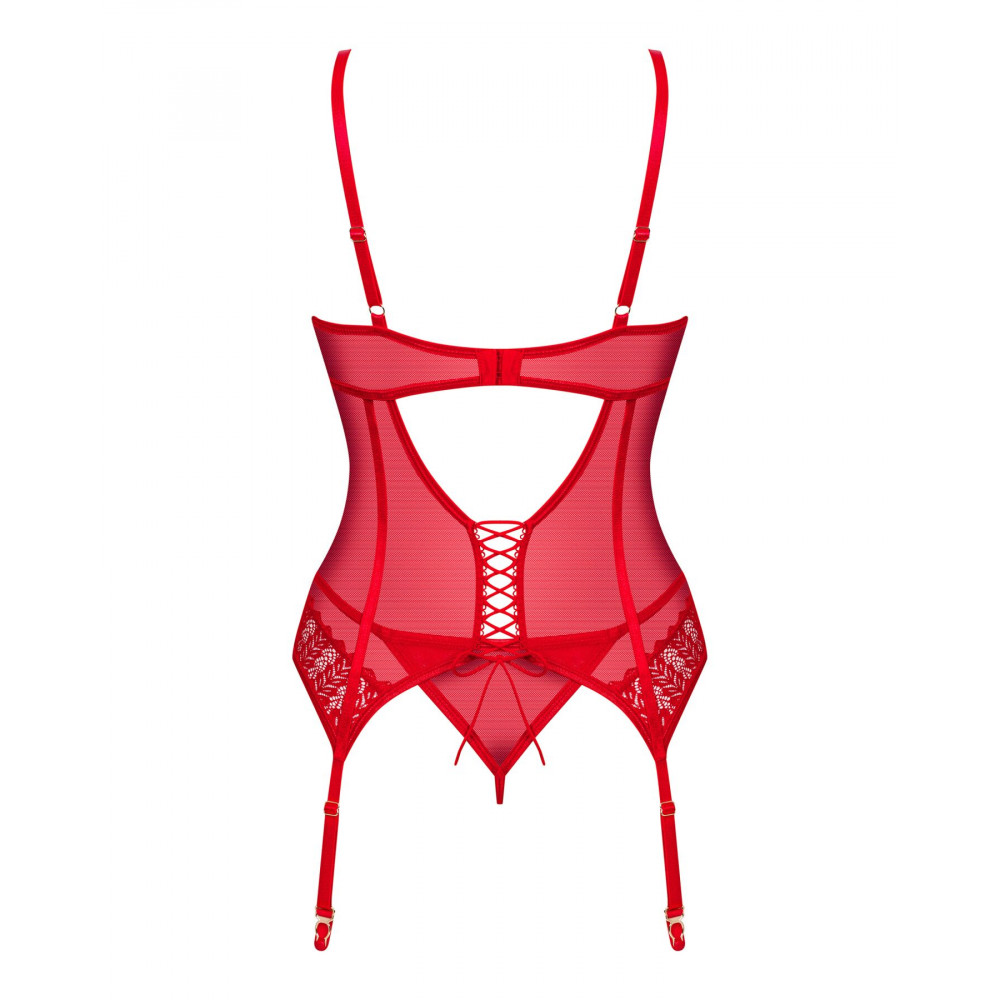 Эротические корсеты - Корсет Obsessive Ingridia corset & thong M/L 4