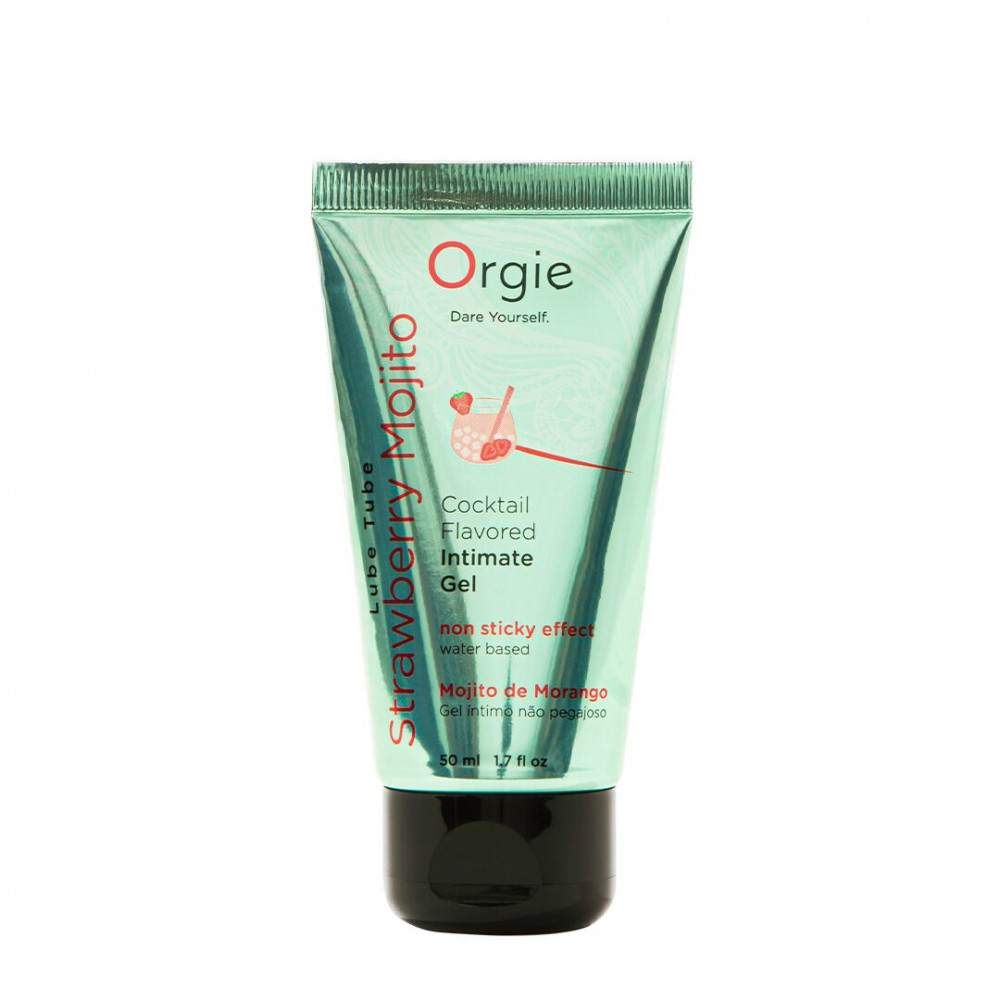 Оральные смазки - Лубрикант на водной основе Orgie - Lube Tube Strawberry Mojito (50 мл)
