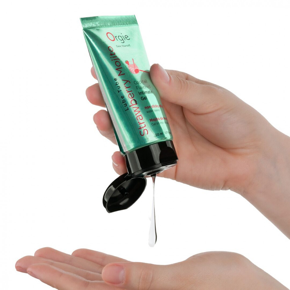 Оральные смазки - Лубрикант на водной основе Orgie - Lube Tube Strawberry Mojito (50 мл) 1