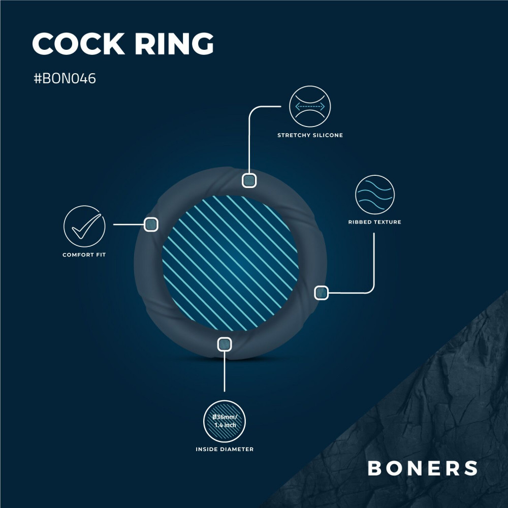 Эрекционное кольцо - Эрекционное кольцо Boners Ergo Cockring 5