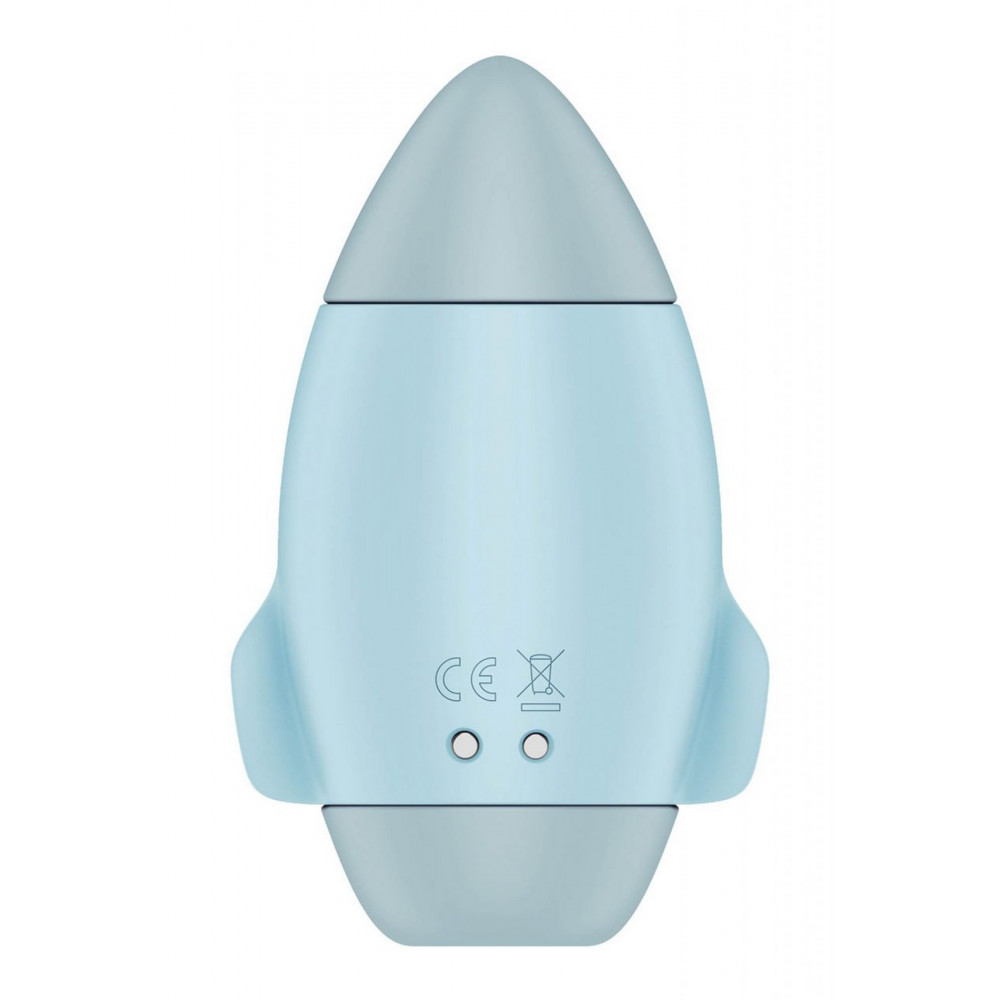 Секс игрушки - Вакуумный вибратор двойного действия в виде Ракеты Satisfyer Mission Control, голубой 3
