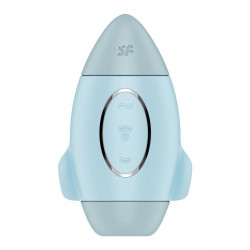 Вакуумный вибратор двойного действия в виде Ракеты Satisfyer Mission Control, голубой