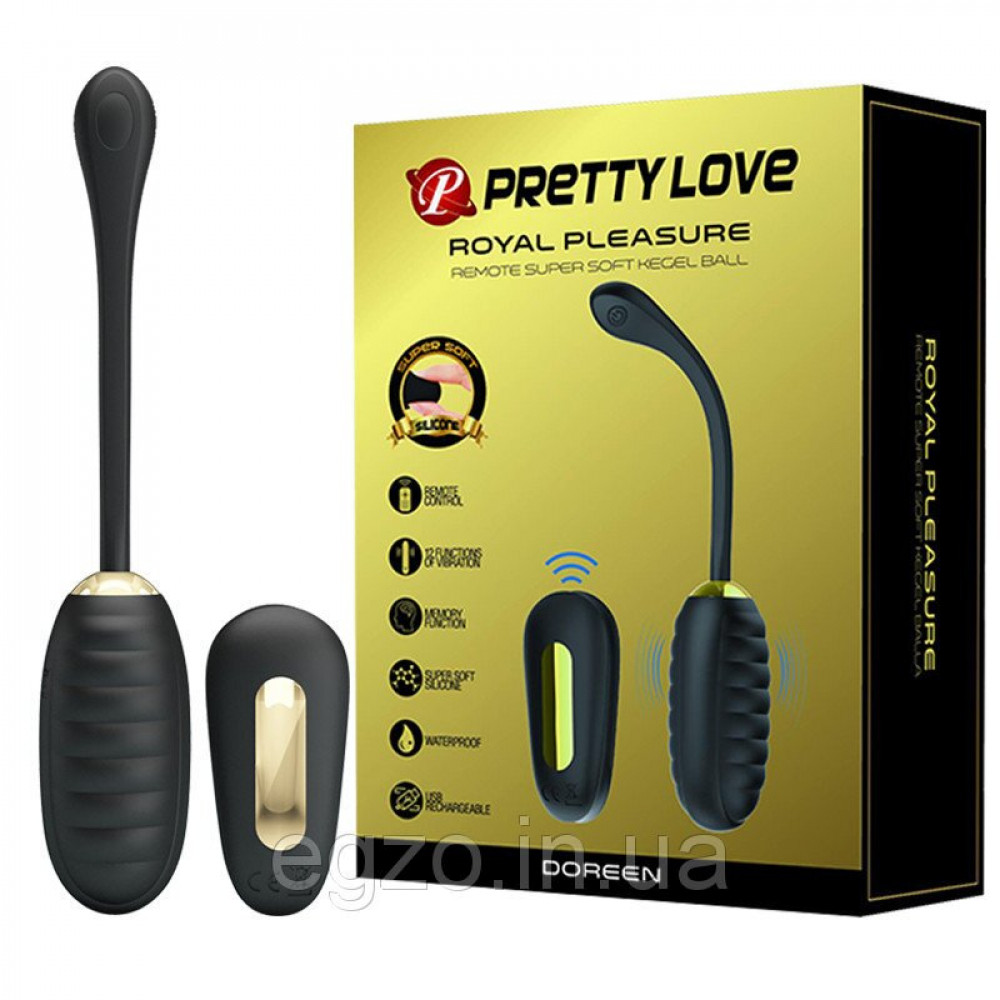 Вибратор - Виброяйцо с рельефным дизайном PrettyLove 