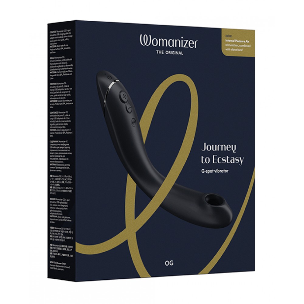 Вибраторы вакуумные - Вибратор для точки G c вакуумной стимуляцией Womanizer OG Slate 7