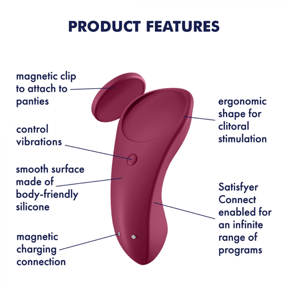 Вибратор - Вибратор в трусики Sexy Secret с магнитом и управлением с телефона Satisfyer (Германия) 6
