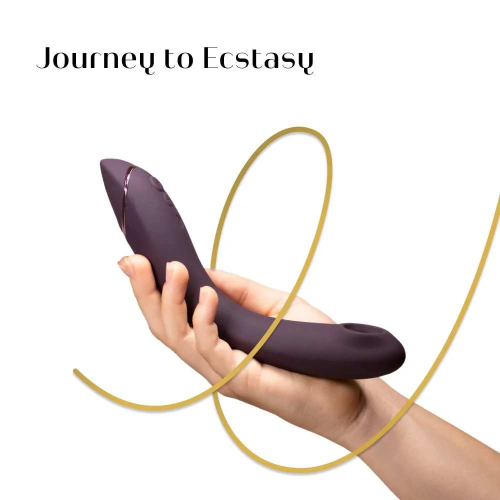 Вибраторы вакуумные - Вибратор для точки G c вакуумной стимуляцией Womanizer OG Aubergine 11