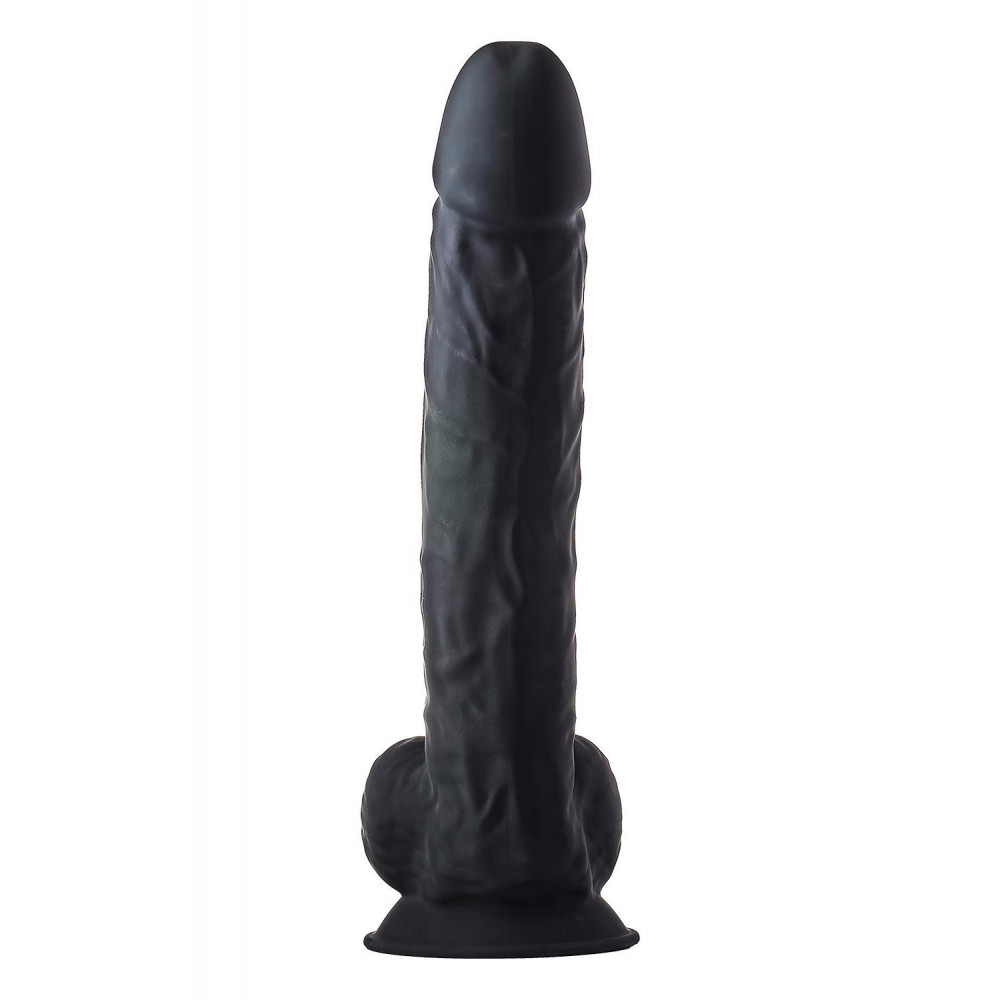 Секс игрушки - Фаллоимитатор гигантский реалистичный Dreamtoys Real Love на присоске с мошонкой, черный 3