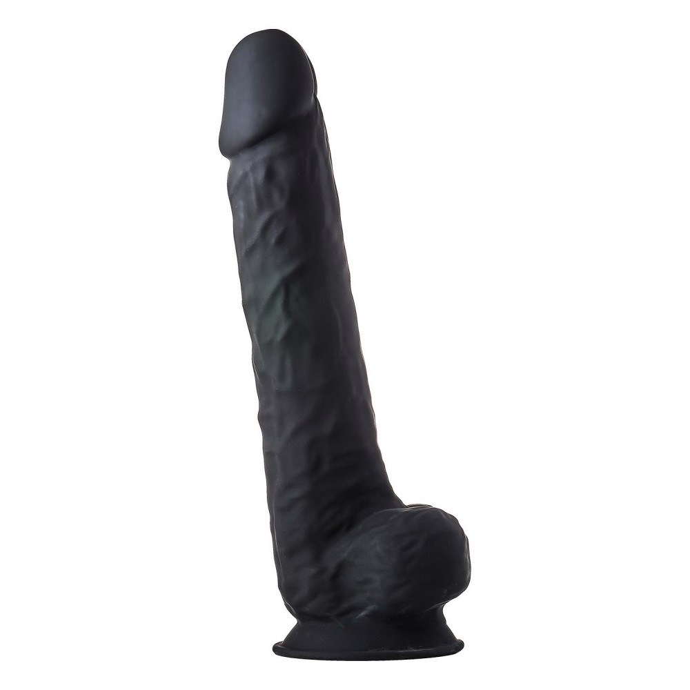 Секс игрушки - Фаллоимитатор гигантский реалистичный Dreamtoys Real Love на присоске с мошонкой, черный 1