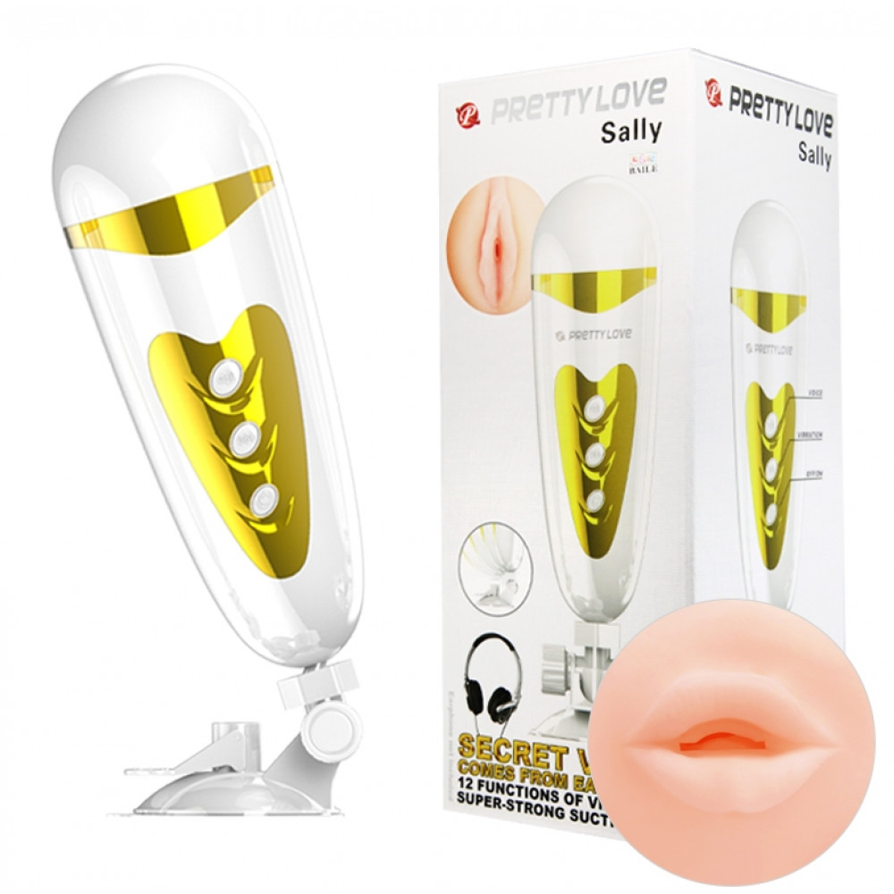 Мастурбаторы вагины - Мастурбатор ротик с вибрацией Pretty Love - Sally, BM-00900T50-2