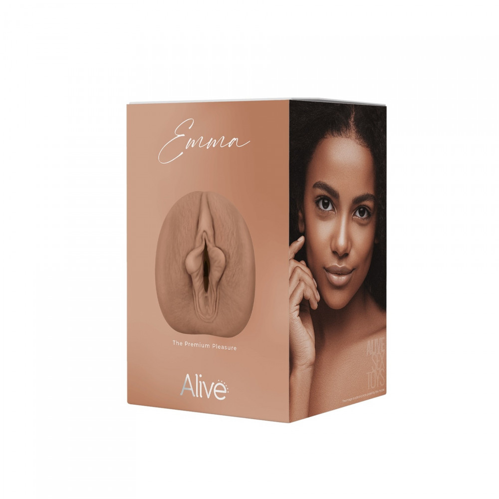 Секс игрушки - Мастурбатор вагина Alive Emma реалистичный, коричневый, M 7