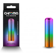 Мини-вибратор для стимуляции клитора NS Novelties Chroma Rainbow перезаряжаемый, радужный, S