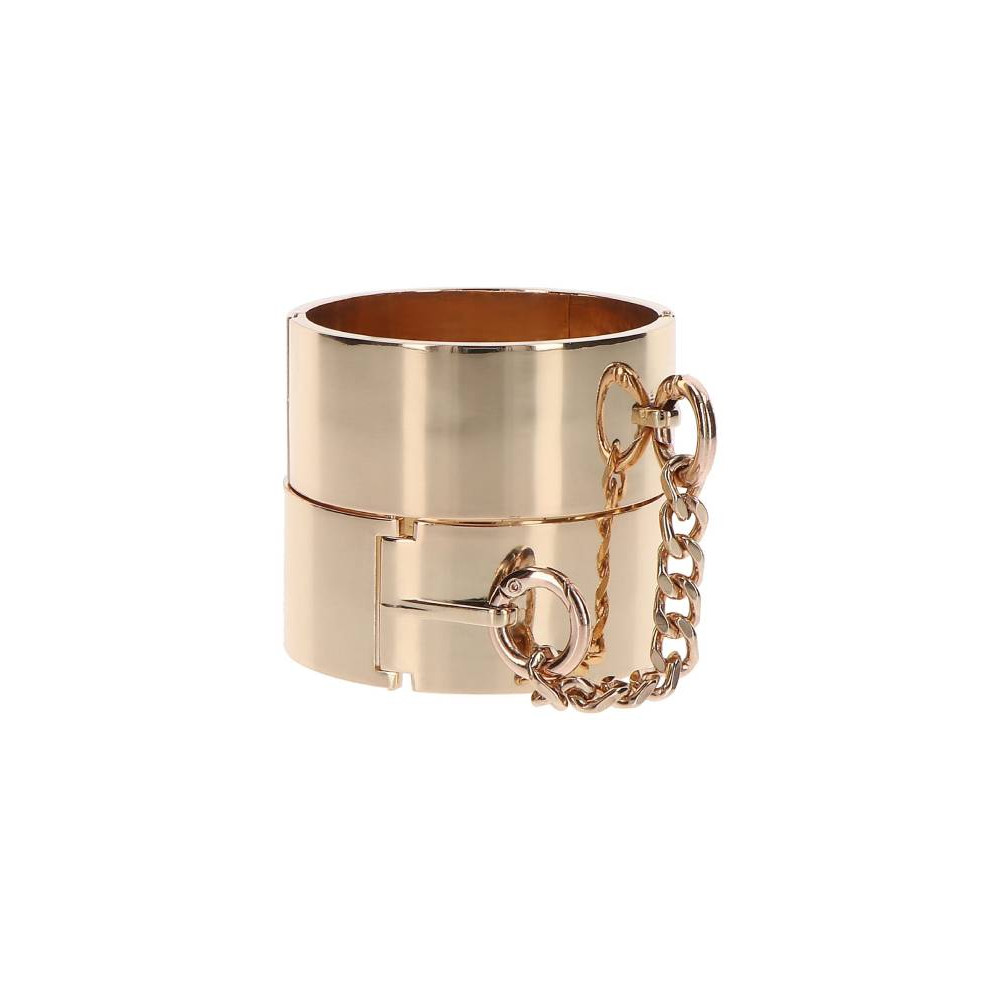 БДСМ игрушки - Наручники золотистые металлические Slave Wrist Cuffs TABOOM 5