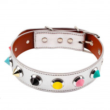 Ошейник с шипами Chisa Collar with Thorns, белый