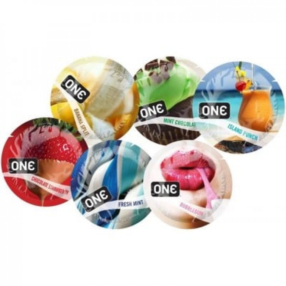 Презервативы - Презерватив оральный One Flavor Waves мята с шоколадом ( Цена за 5 шт) 2