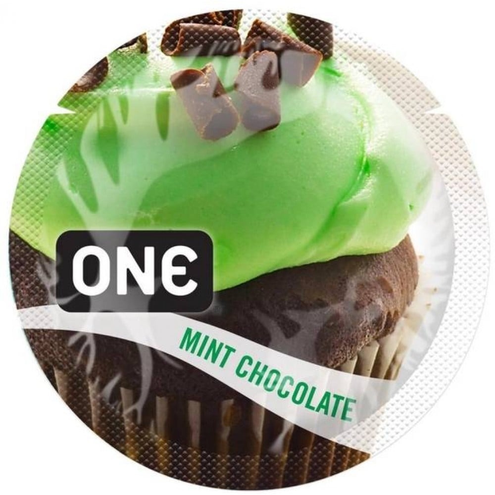 Презервативы - Презерватив оральный One Flavor Waves мята с шоколадом ( Цена за 5 шт)