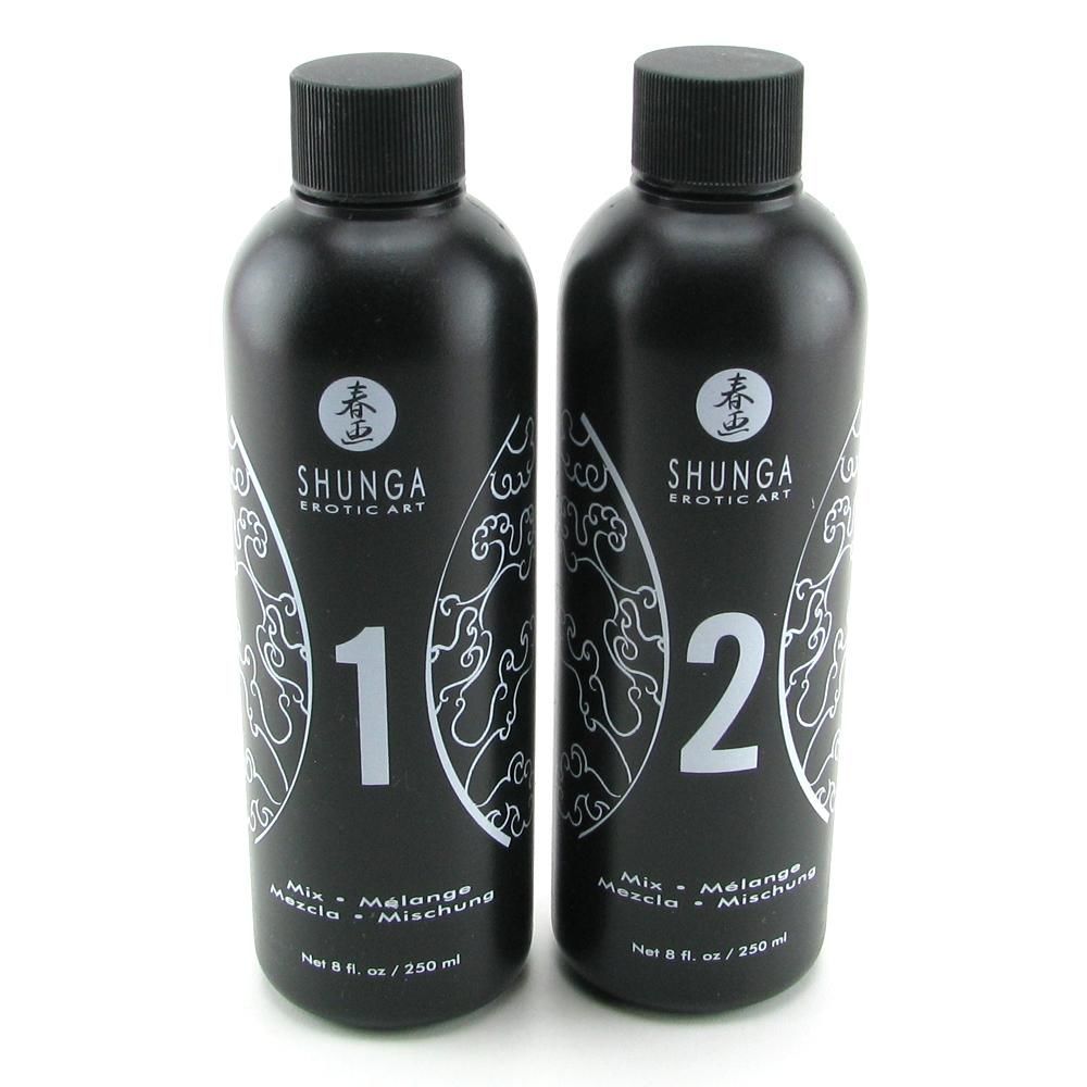 Массажные масла и свечи - Гель для NURU массажа Shunga Oriental Body-to-Body - Exotic Fruits (2 x 225 мл) плюс простыня 4
