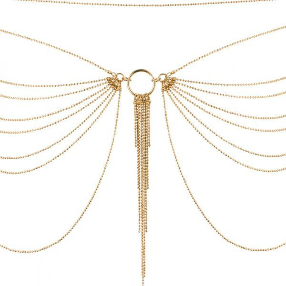 Интимные украшения - Цепочка на трусики или лиф Bijoux Indiscrets MAGNIFIQUE Waist Chain - Gold, украшение на тело 6