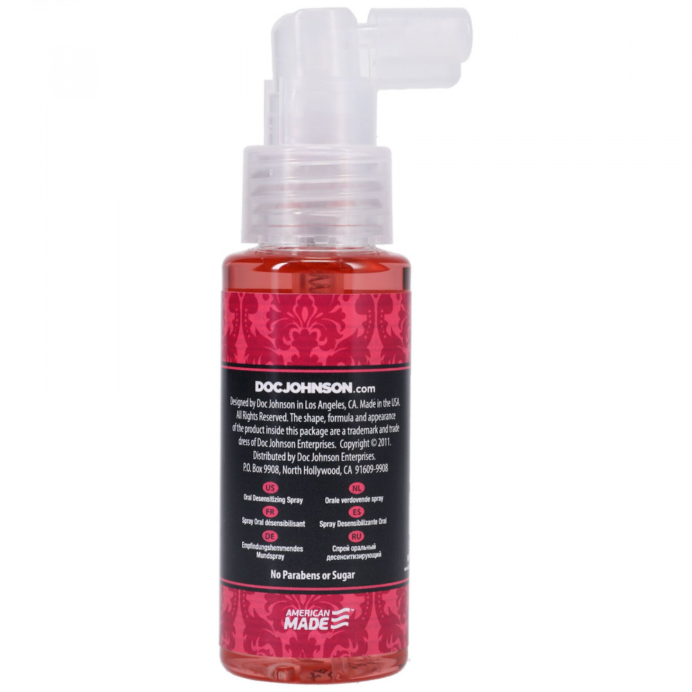 Стимулирующие средства и пролонгаторы - Спрей для минета Doc Johnson GoodHead DeepThroat Spray – Sweet Strawberry 59 мл для глубокого минета 2