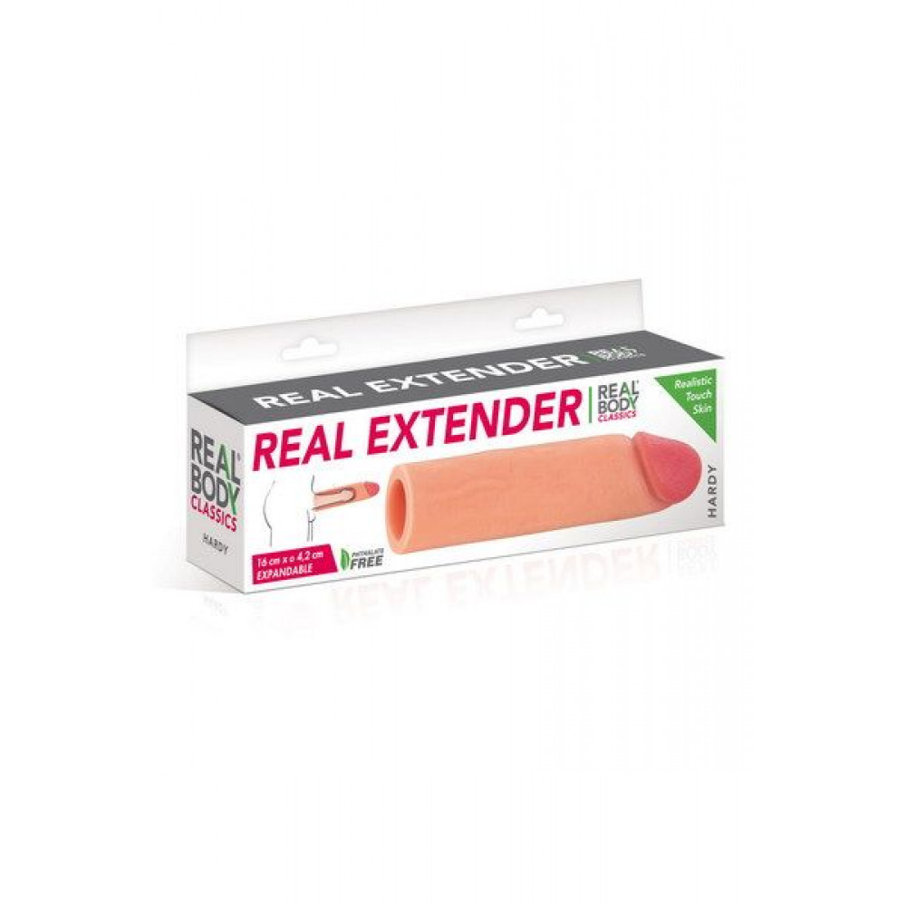 Насадки на член - Насадка на член Real Body - Real Extender HARDY с открытой головкой 1
