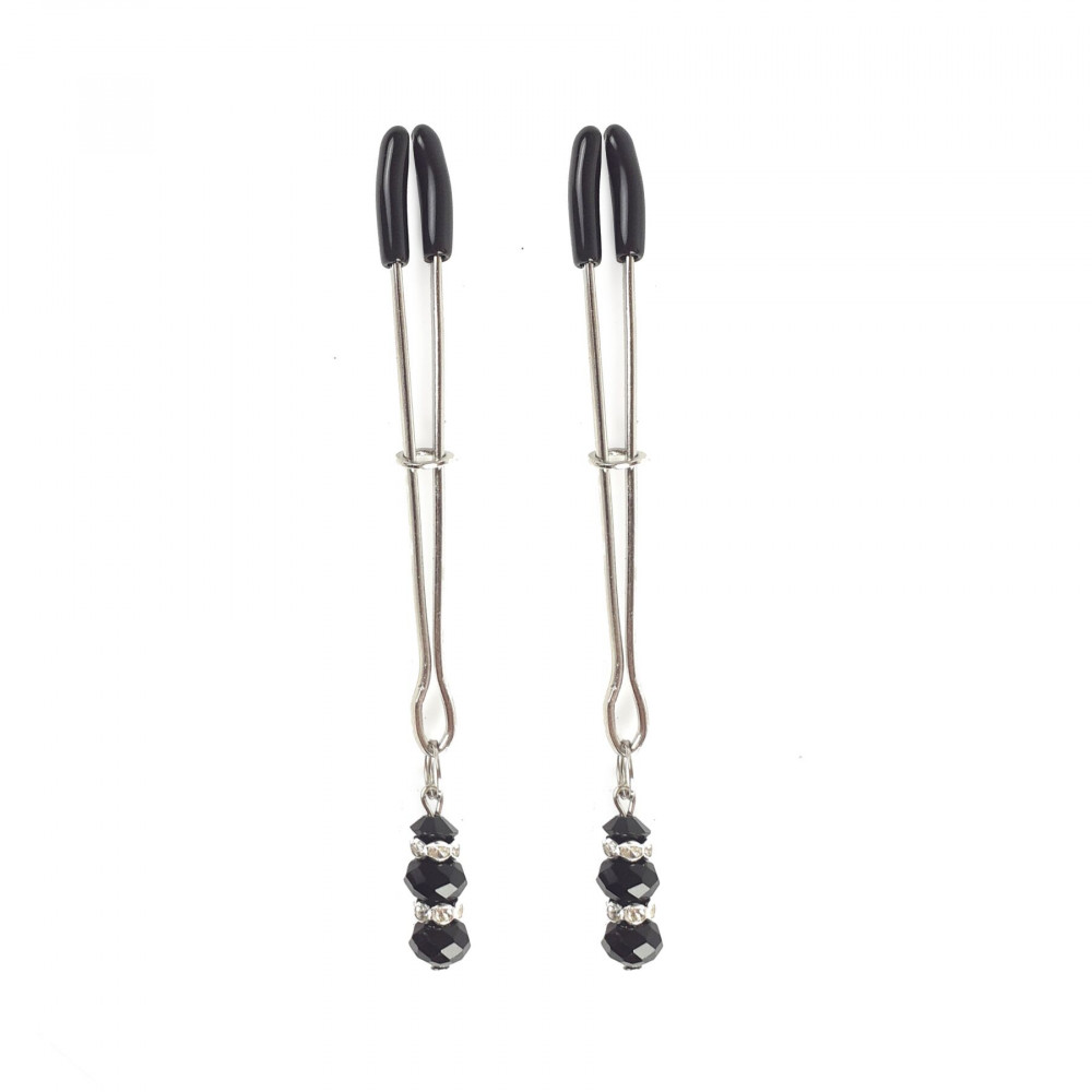 Интимные украшения - Зажимы для сосков Art of Sex - Nipple Clamps Lovely Black 2