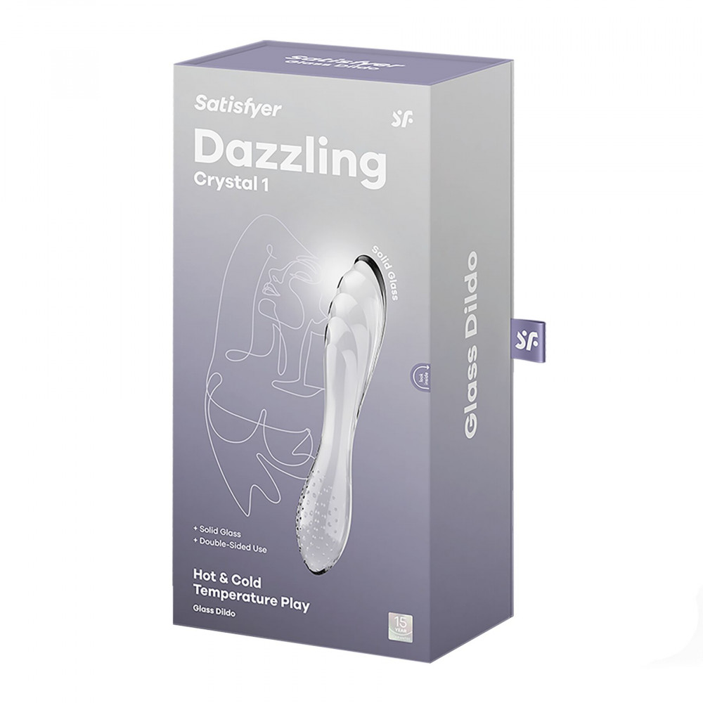 Дилдо - Стеклянный дилдо Satisfyer Dazzling Crystal 1 (Transparent) 1
