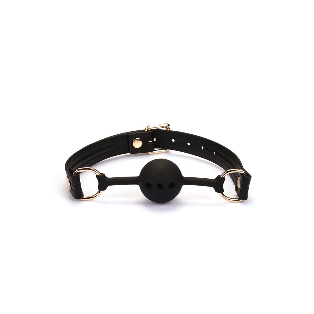 Кляп - Кляп Liebe Seele Black Organosilicon Ball Gag 5